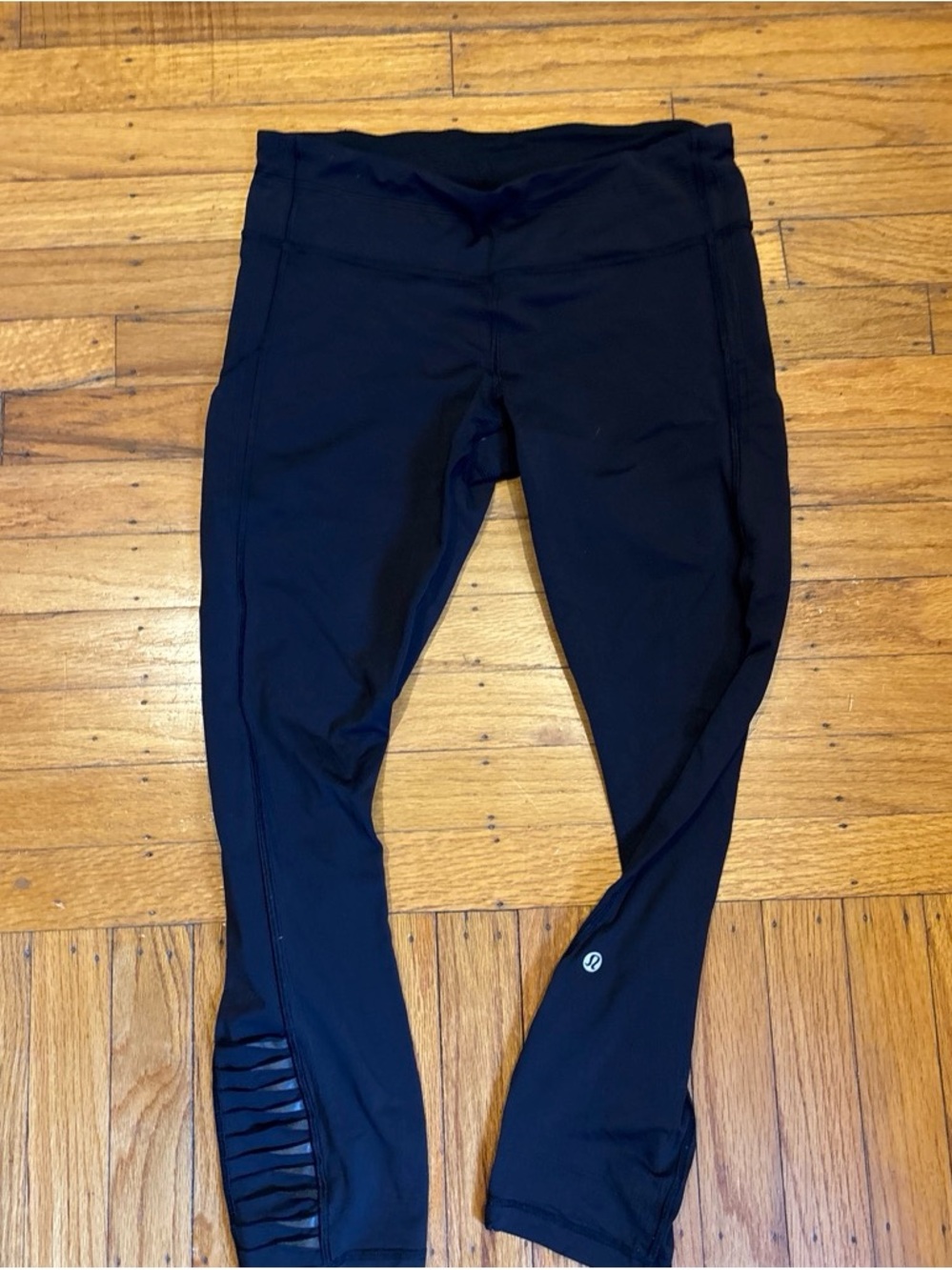Lululemon Woman’s Black Athletic Leggings with Side Cutouts